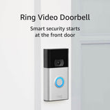 1080P Ring Video Doorbell - Satin Nickel