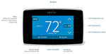 Smart Thermostat with Touch Screen - Black