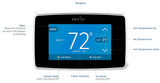 Smart Thermostat with Touch Screen - Black