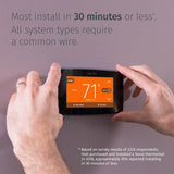 Smart Thermostat with Touch Screen - Black